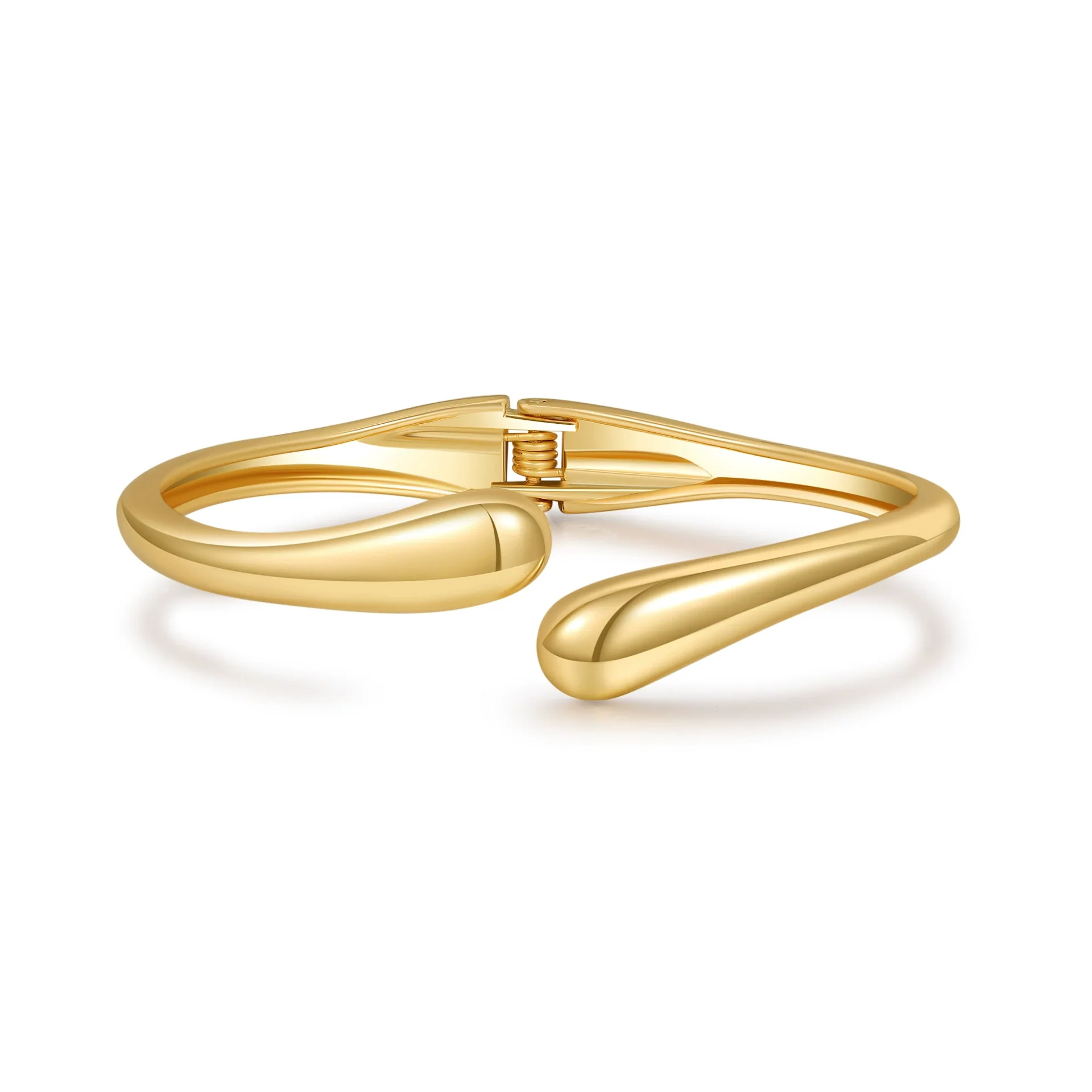 Wholesale Jewelry Geometric Alloy Electroplated Chunky Asymmetrical Spring Bracelet - Image 6
