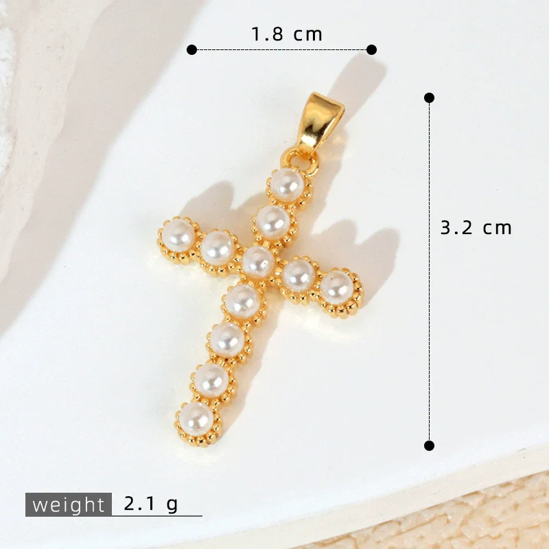 Wholesale Jewelry Geometric Copper Cross Pendant Necklace Hiphop Style Electroplated For Men And Women - Image 22