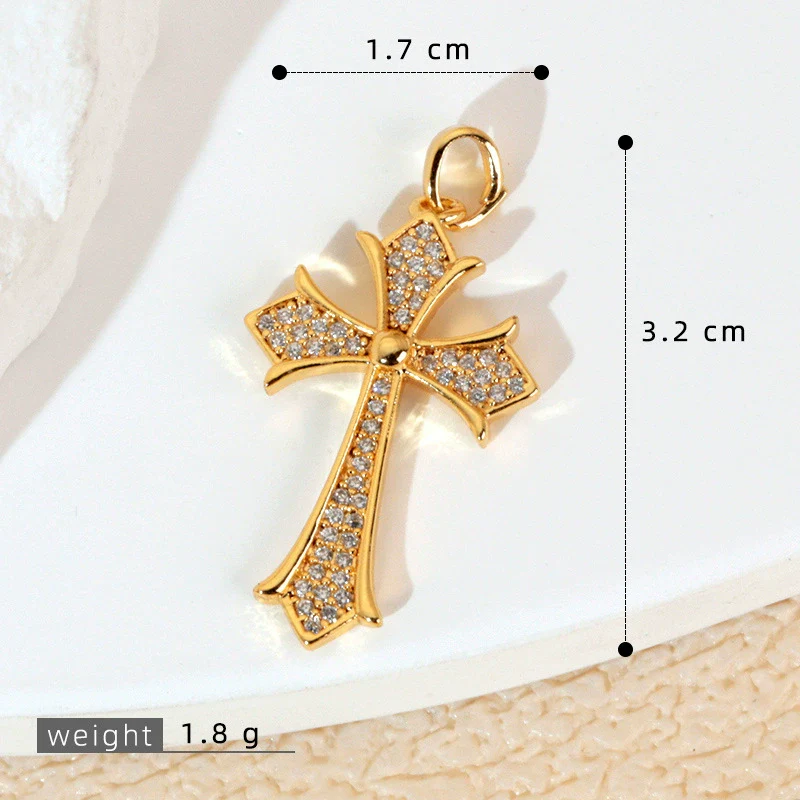 Wholesale Jewelry Geometric Copper Cross Pendant Necklace Hiphop Style Electroplated For Men And Women - Image 27