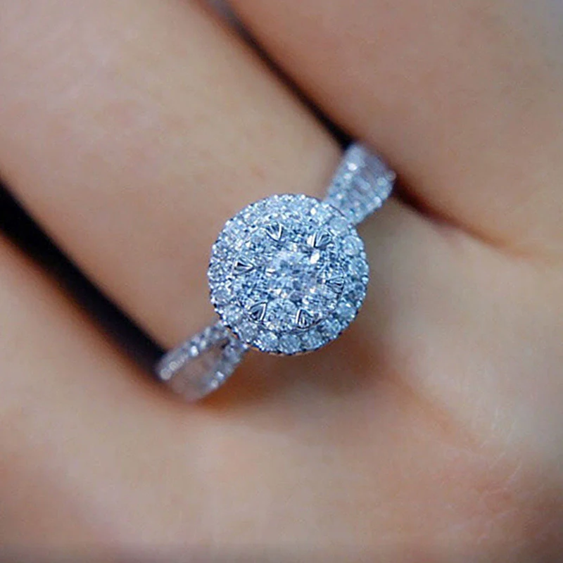 Wholesale Jewelry Geometric Copper Ring With Micro Inlaid Zircon For Women Fashion Ol Style - Image 2