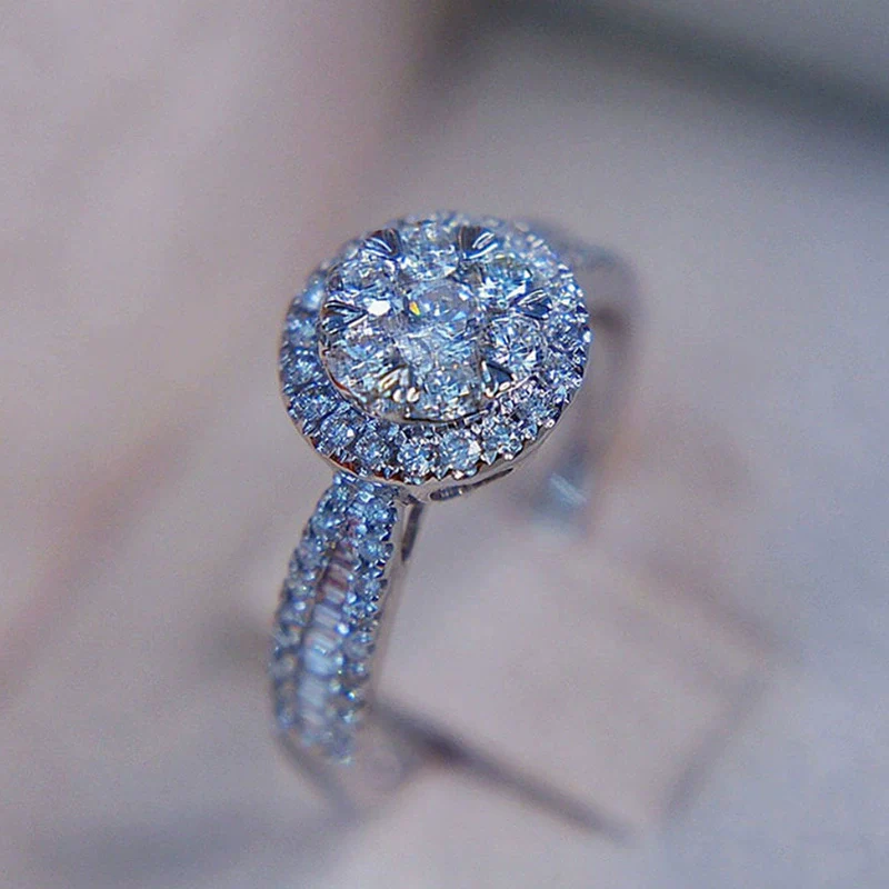Wholesale Jewelry Geometric Copper Ring With Micro Inlaid Zircon For Women Fashion Ol Style - Image 3