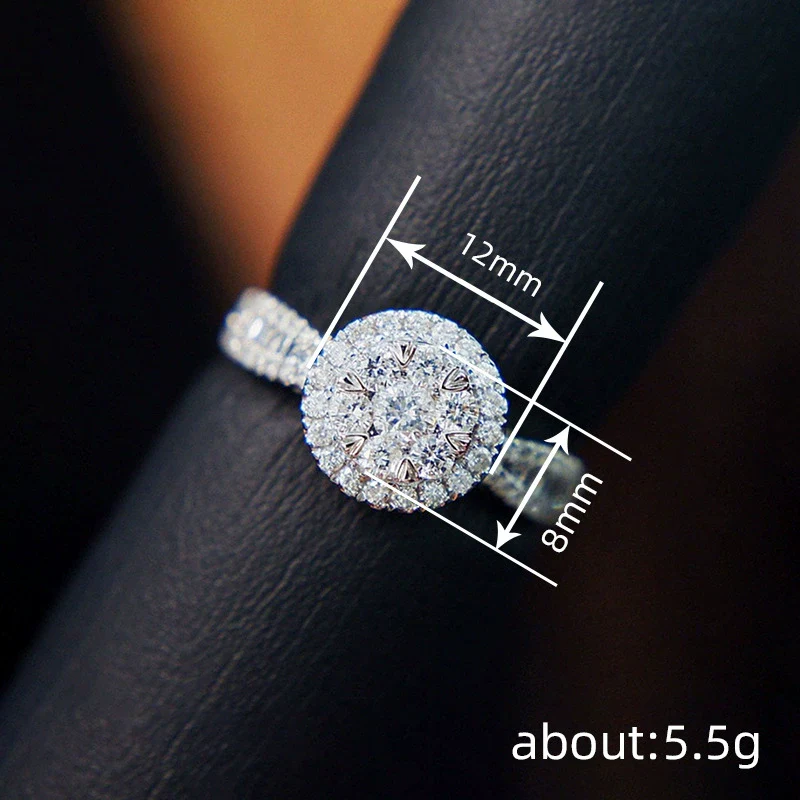 Wholesale Jewelry Geometric Copper Ring With Micro Inlaid Zircon For Women Fashion Ol Style - Image 4