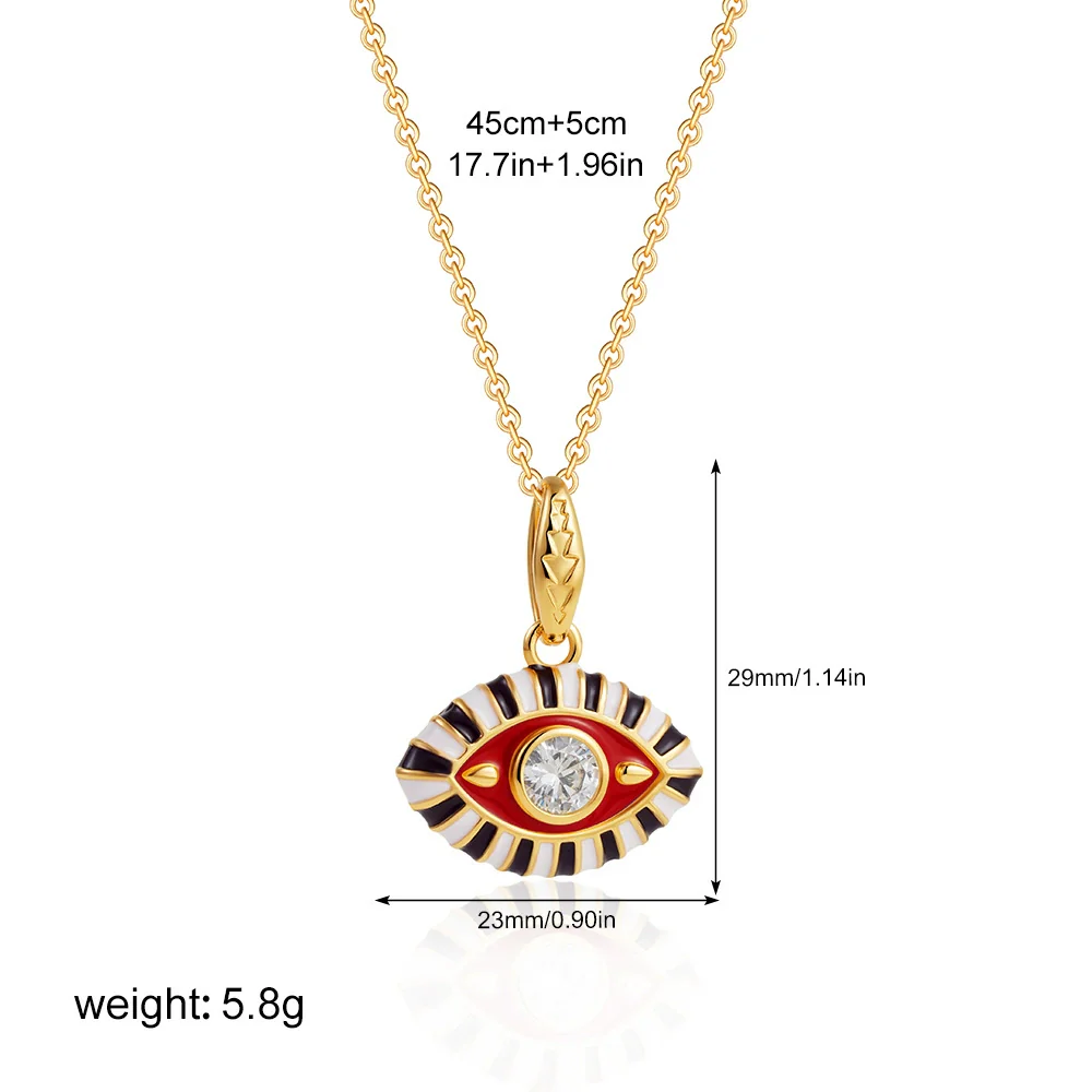 Wholesale Jewelry Geometric Copper Titanium Steel Devil's Eye Pendant Electroplating Baroque Style - Image 7