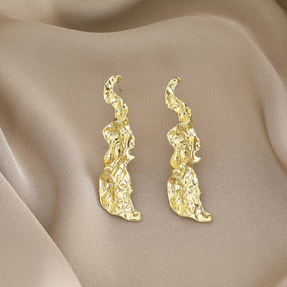 Wholesale Jewelry Geometric Irregular Alloy Earrings Retro Simple Style - Image 2
