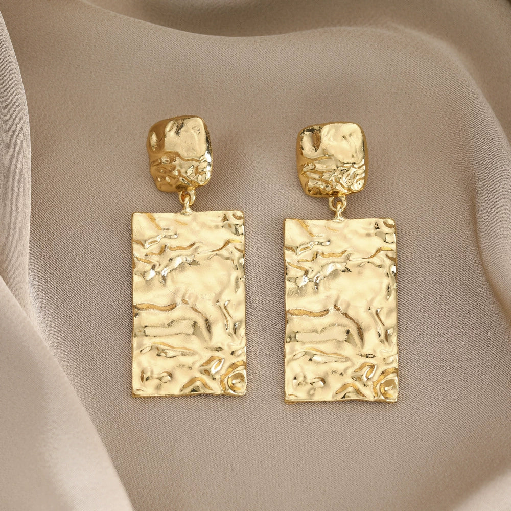 Wholesale Jewelry Geometric Irregular Alloy Earrings Retro Simple Style - Image 3