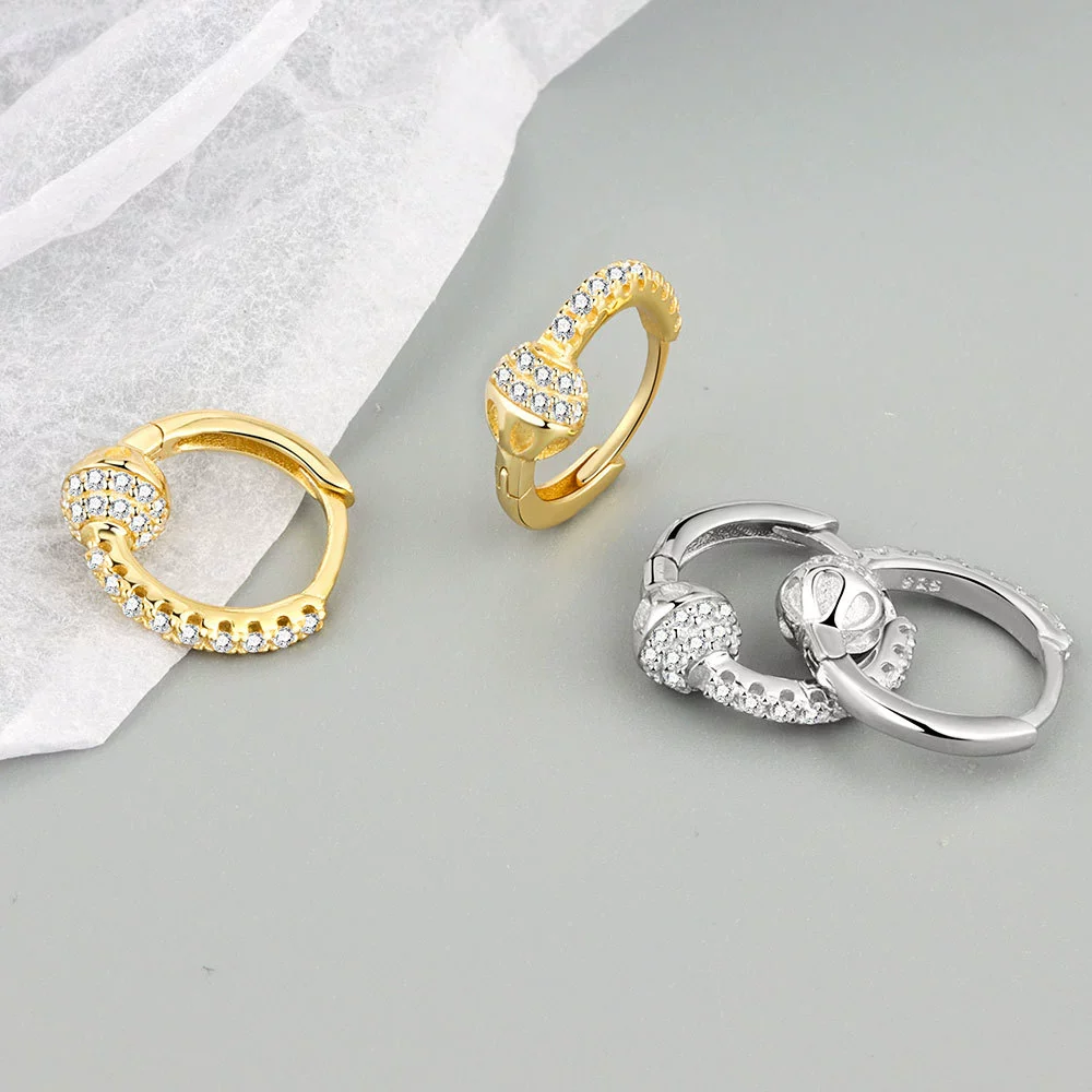 Wholesale Jewelry Geometric S925 Sterling Silver Electroplated Ear Stud For Women - Image 4