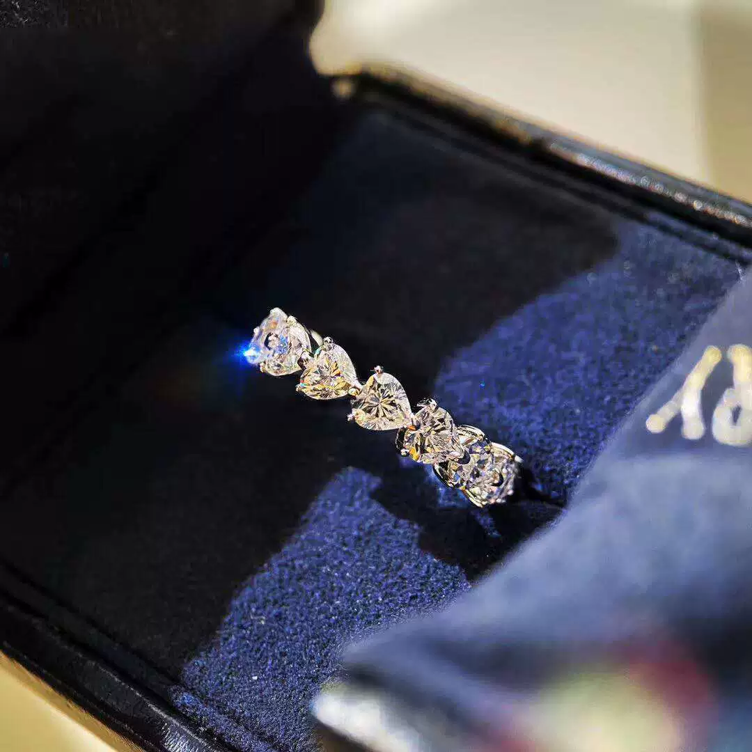 Wholesale Jewelry Heartshaped Copper Geometric Style Diamond Ring With Electroplating - Image 4