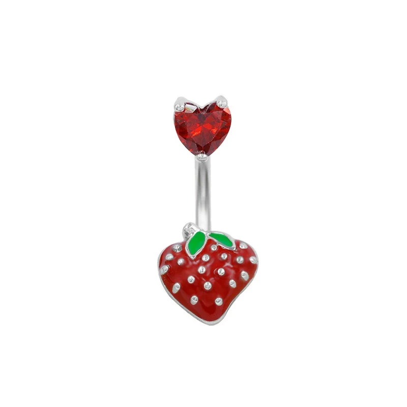 Wholesale Jewelry Heartshaped Strawberry Navel Fruit Cherry Navel Style Alloy - Image 6
