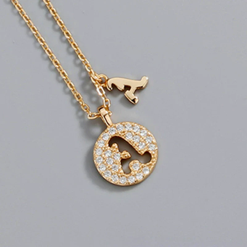 Wholesale Jewelry Light Luxury Ins Style S925 Sterling Silver Necklace With Letter Pendant And Cross Chain - Image 6