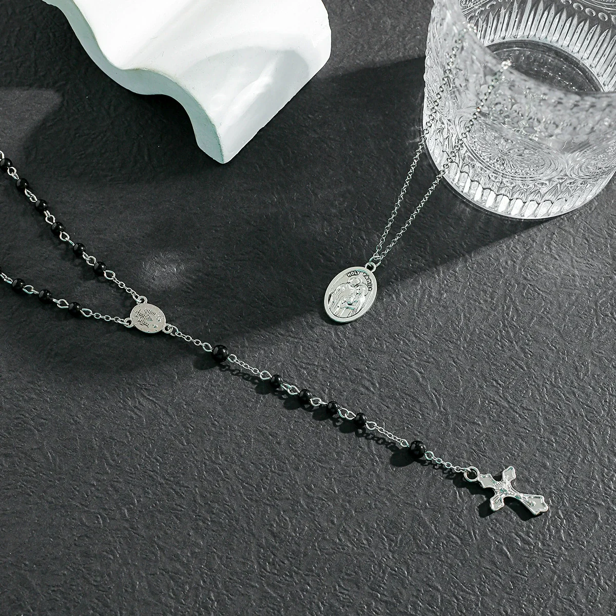 Wholesale Jewelry Men's Hip Hop Personality Geometric Copper Alloy Handmade Cross Pendant Necklace - Image 4