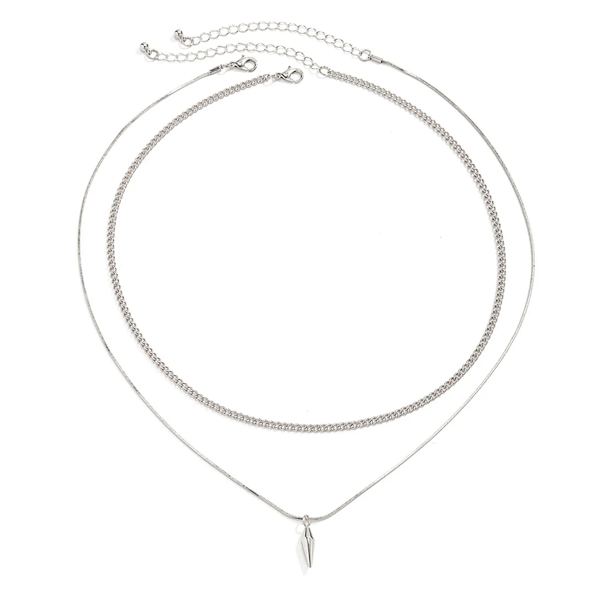 Wholesale Jewelry Men's Hiphop Style Alloy Geometric Pendant Necklace Handmade - Image 5