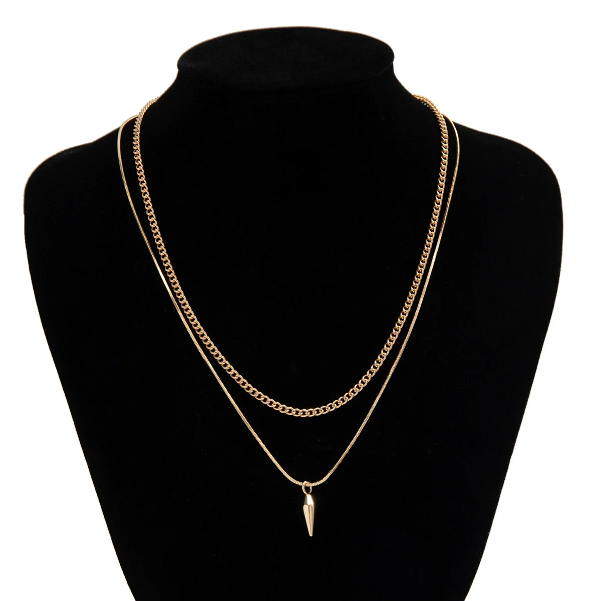Wholesale Jewelry Men's Hiphop Style Alloy Geometric Pendant Necklace Handmade - Image 6