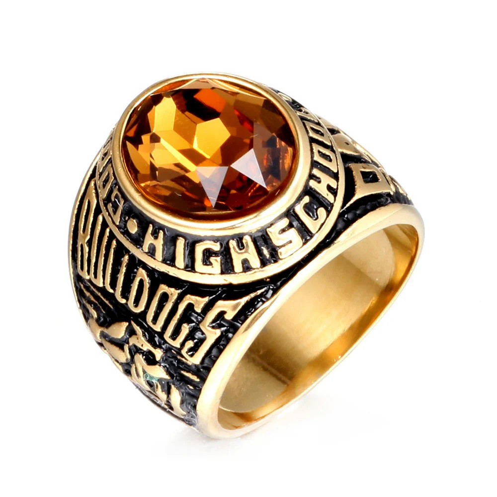 Wholesale Jewelry Men's Titanium Steel Geometric Military Ring With Anchor Design And Electroplating Treatment - Image 5