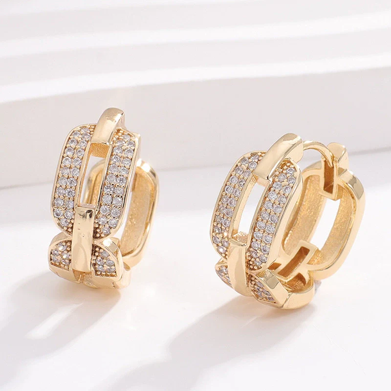 Wholesale Jewelry Micropaved Zirconia Earrings Copper Electroplating Style For Women - Image 6