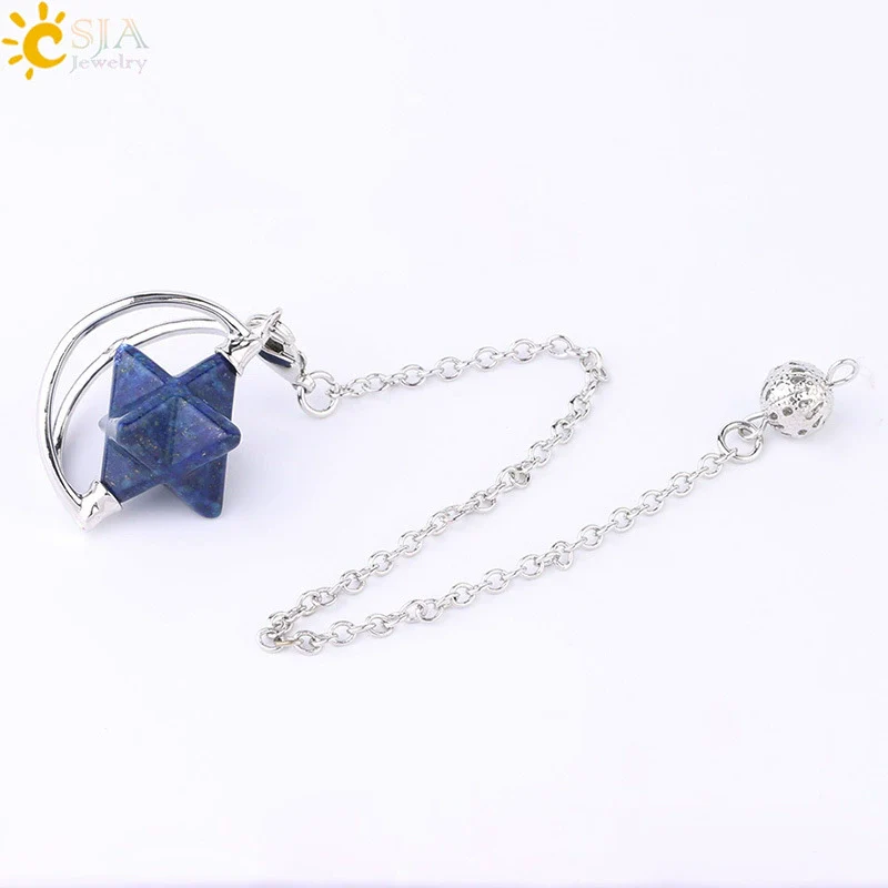 Wholesale Jewelry Minimalist Merkaba Sixpointed Star Natural Stone And Copper Pendant Necklace - Image 16