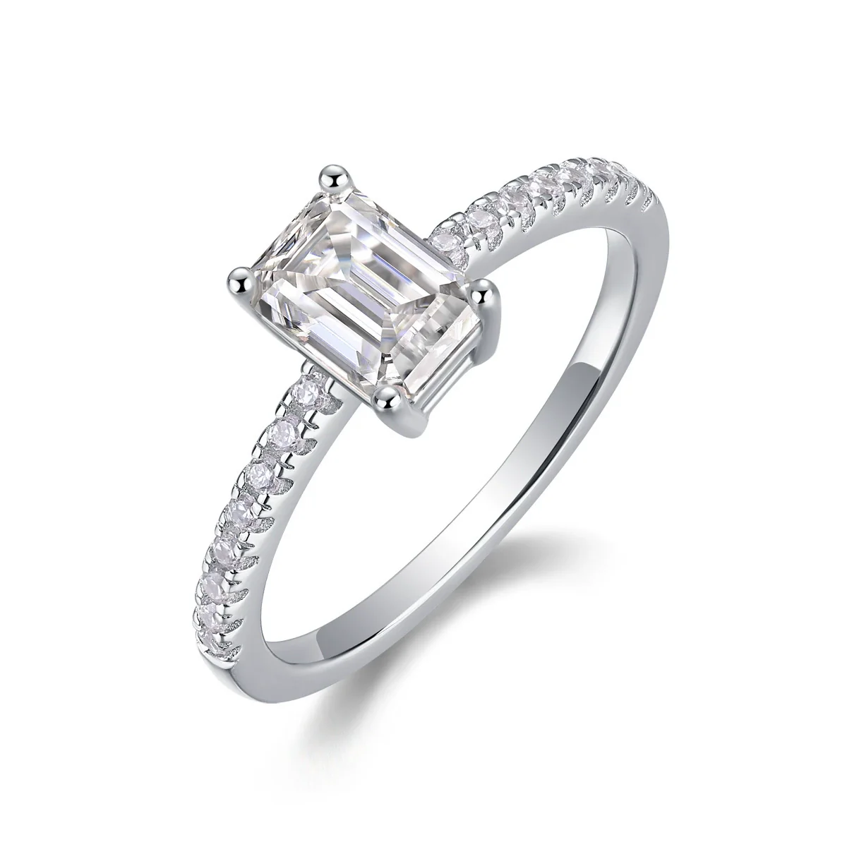 Wholesale Jewelry Moissanite Ring 925 Silver Geometric Style Set With Diamonds - Image 4