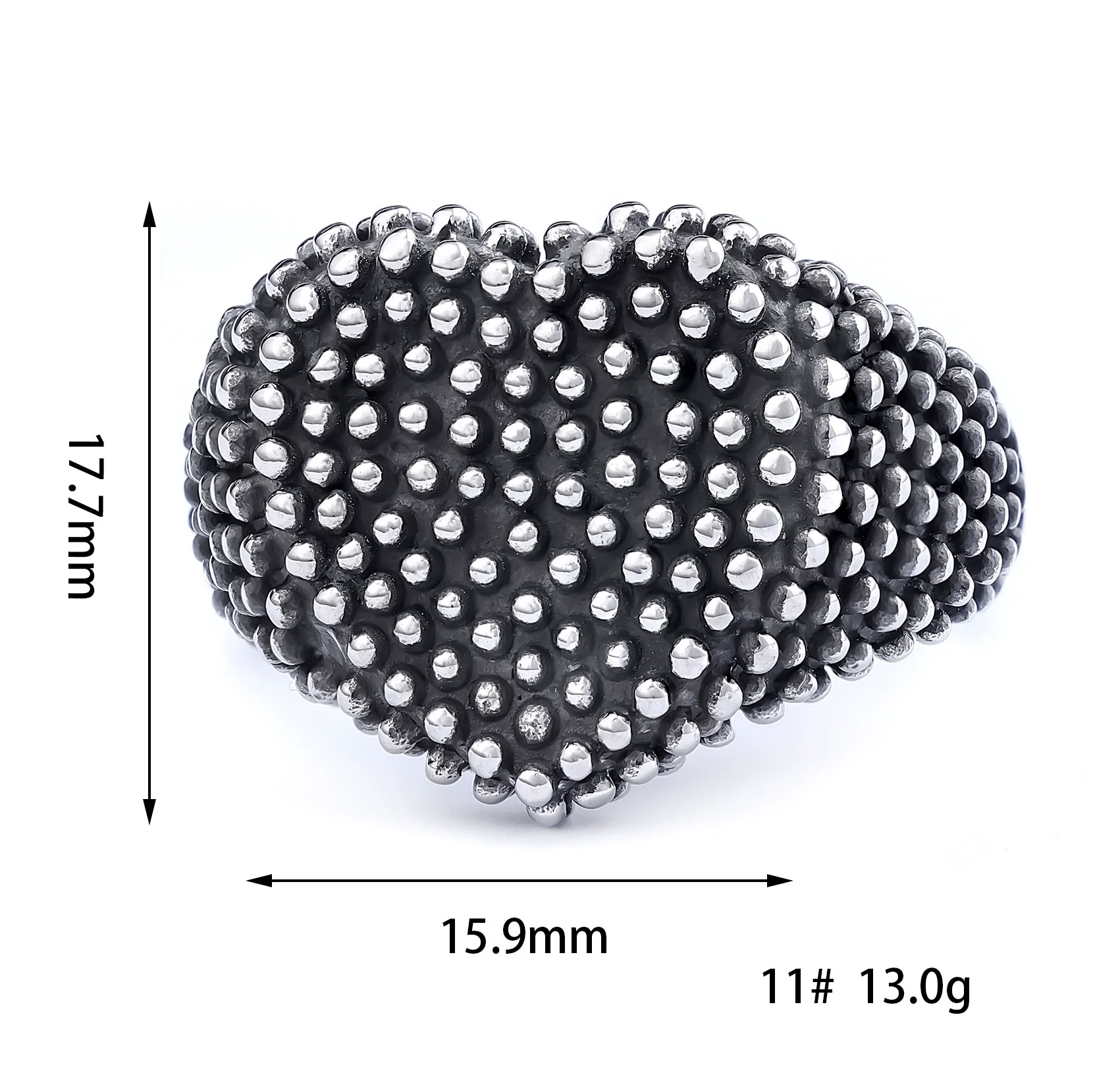 Wholesale Jewelry Punk Style Skull Stainless Steel Apply Oil - Image 3