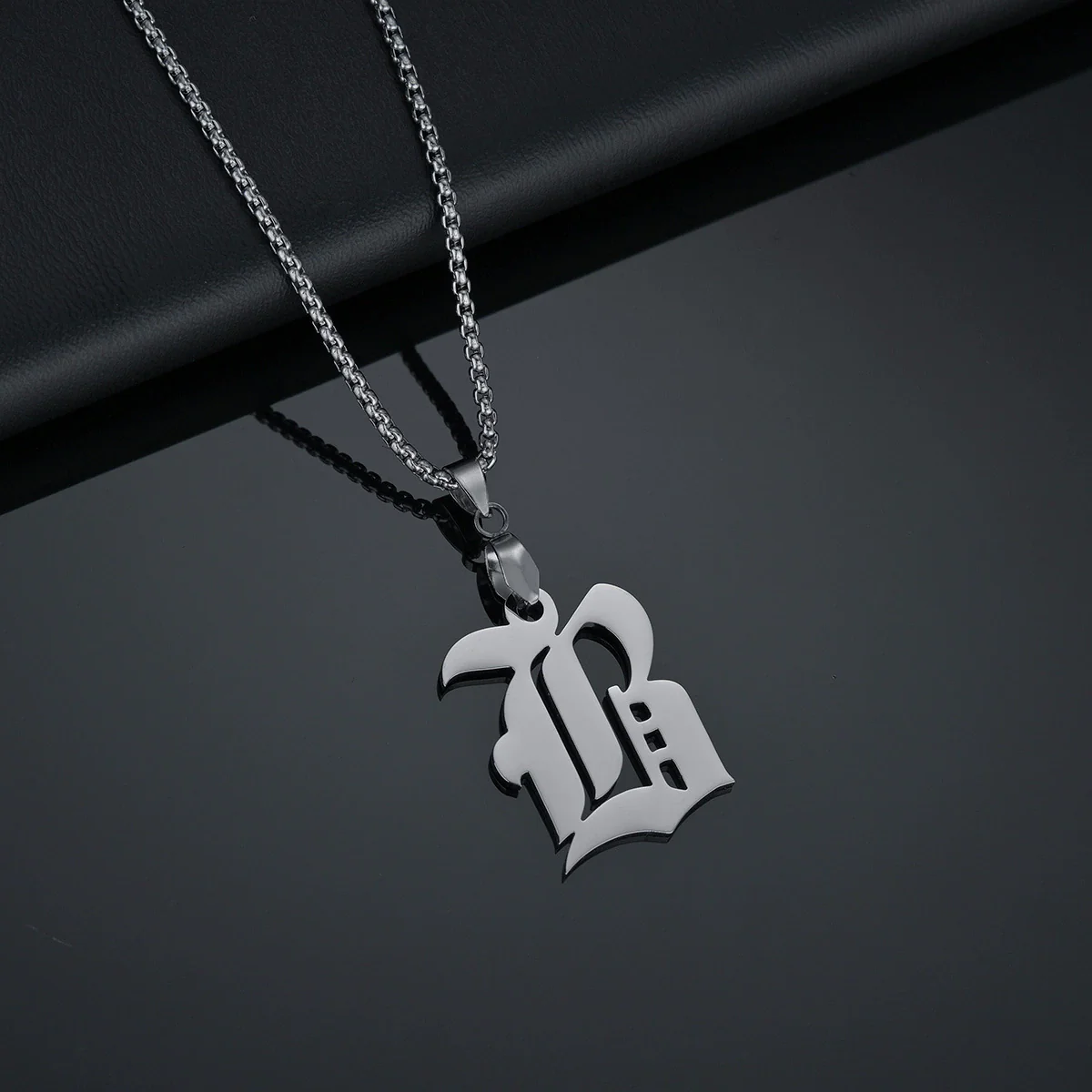 Wholesale Jewelry Retro Gothic Style Titanium Steel Military Nameplate Necklace Pendant With Letters Numbers Text And Polishing Plasma Treatment - Image 3