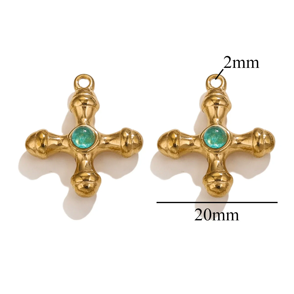 Wholesale Jewelry Retro Light Luxury Tiger Eye Stone Cross Pendant Titanium Steel Chain - Image 8