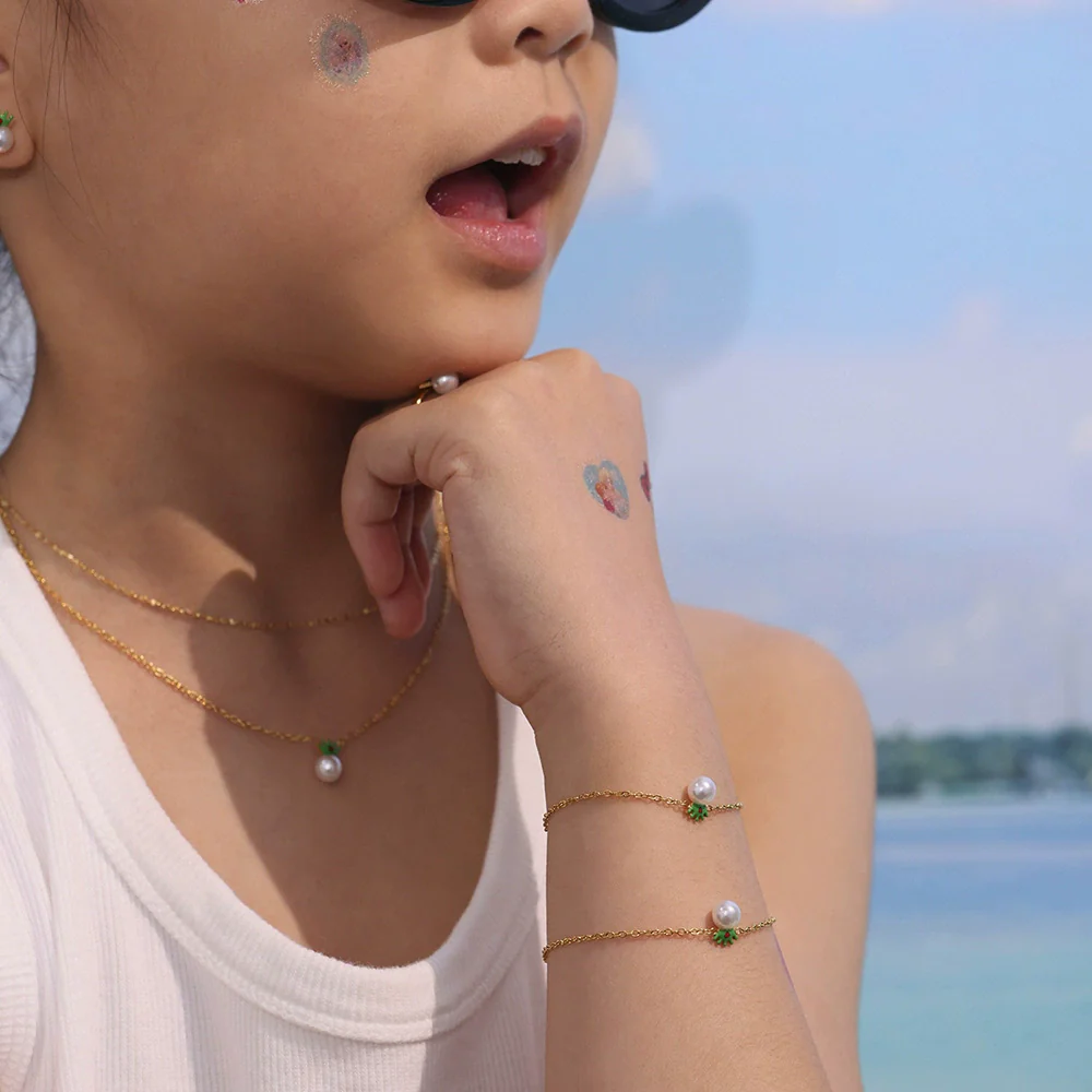 Wholesale Jewelry Set For Women And Kids Fashionable Ferris Wheel Design Stainless Steel And Titanium Steel Electroplated Crown Pendant Necklace Ring Earrings Bracelet - Image 2