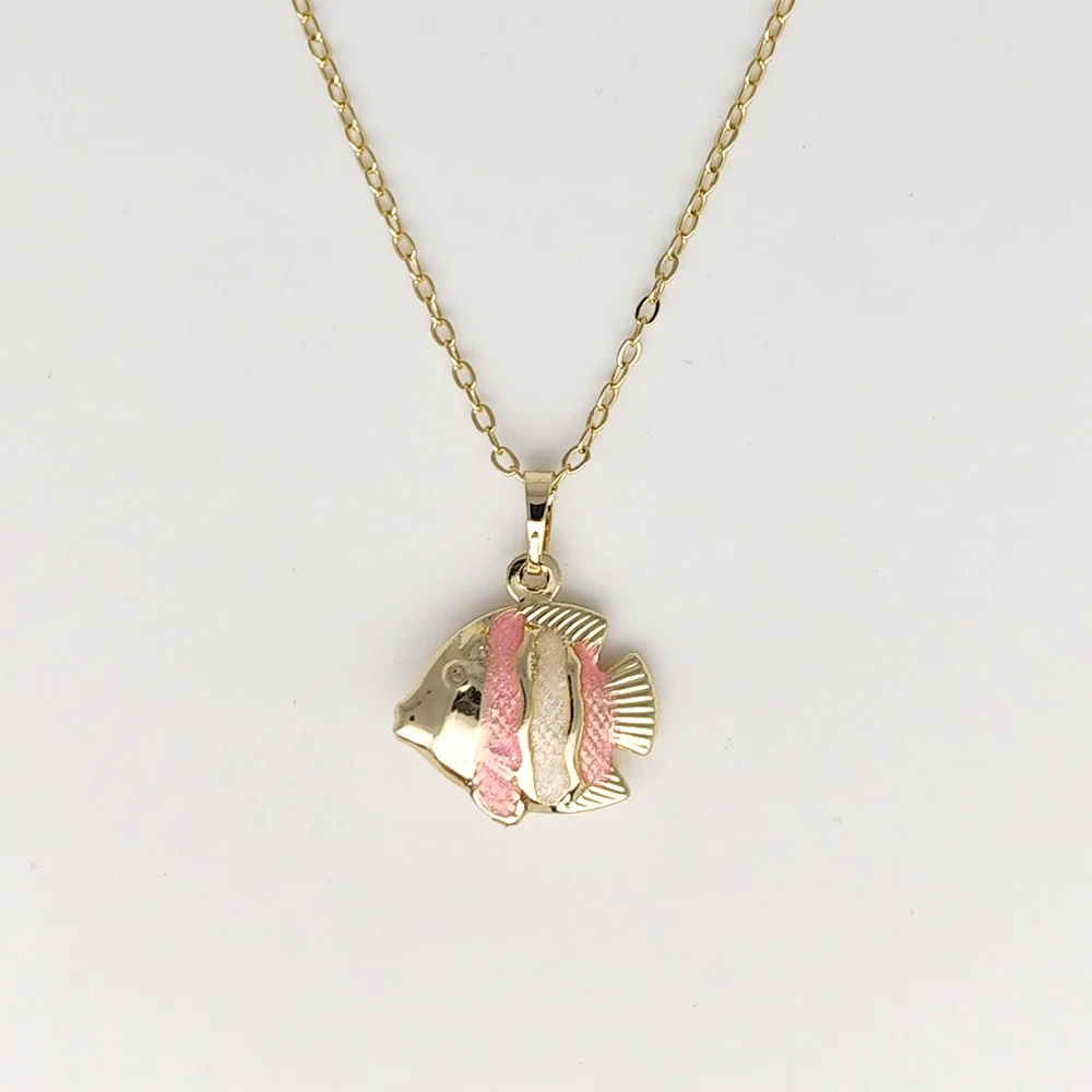 Wholesale Jewelry Shell Enamel Oil Drop Geometric Brass Handmade Pendant Necklace For Women - Image 13