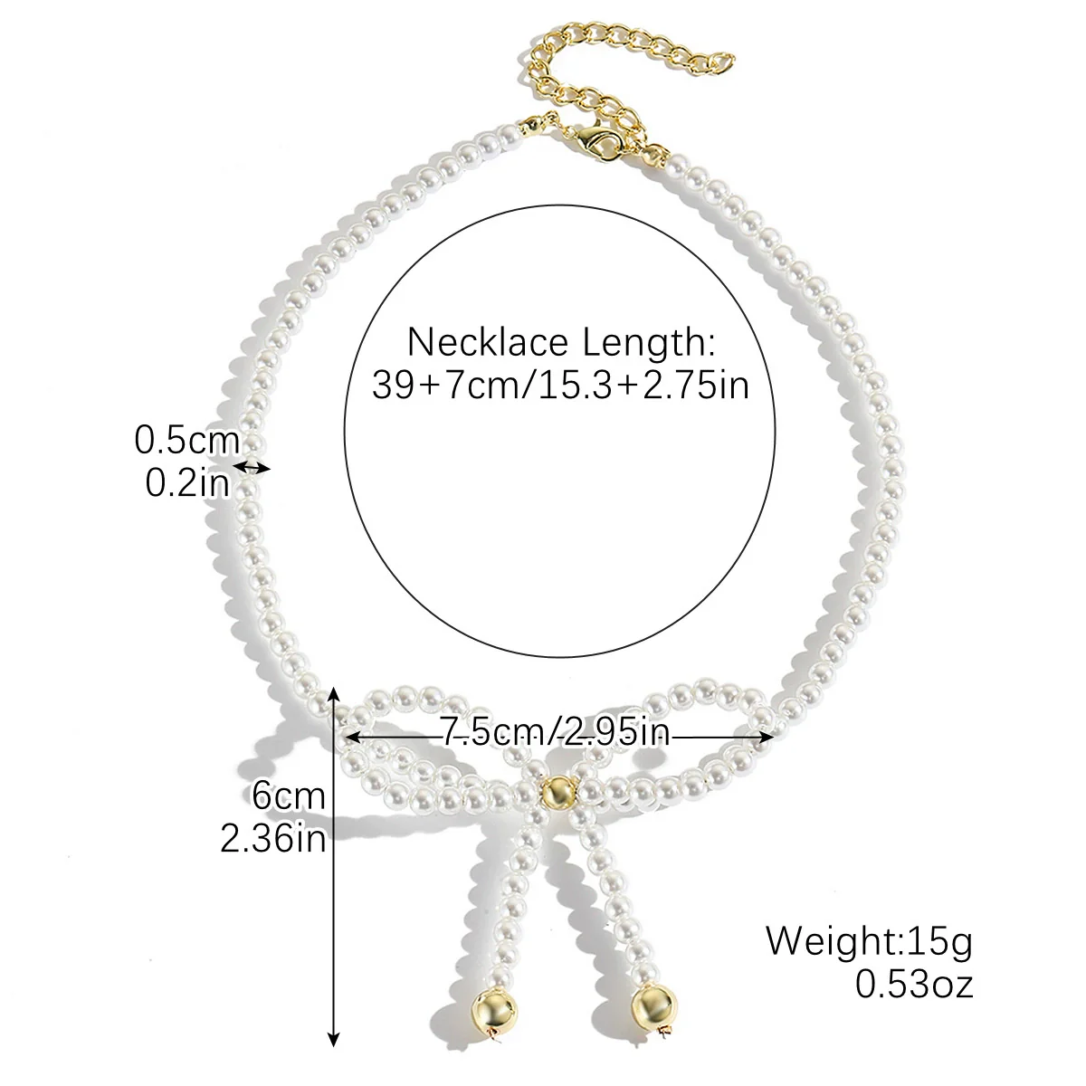 Wholesale Jewelry Simple Fashion Bow Copper Alloy Electroplated Collarbone Chain - Image 8
