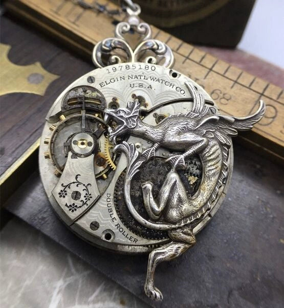 Wholesale Jewelry Skull Magic Sword Dragon Copper Geometric Electroplated Pendant Necklace - Image 7