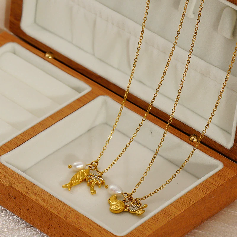 Wholesale Jewelry 316L Stainless Steel Animal Zodiac Pendant Necklace Electroplating Style For Women - Image 3