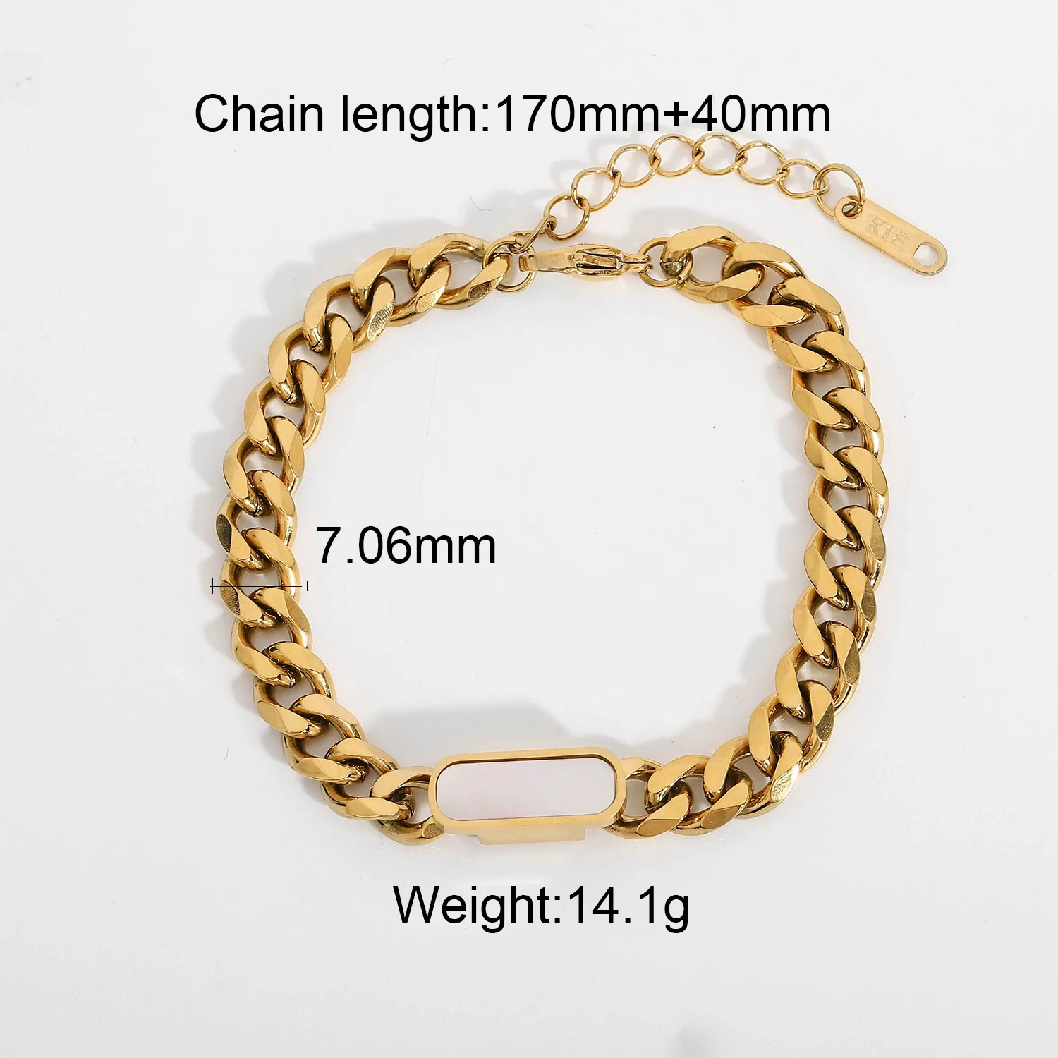 Wholesale Jewelry Stainless Steel Cuban Chain Constellation Geometric Electroplated Necklace Bracelet - Image 11
