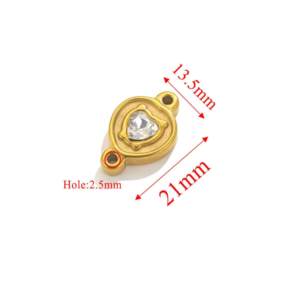 Wholesale Jewelry Stainless Steel Double Hole Crystal Connector Fish Pattern Retro Style Titanium Steel Diy Accessories For Necklace And Bracelet - Image 12
