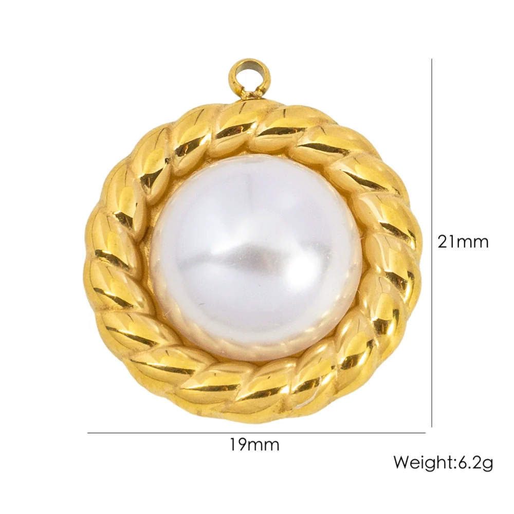 Wholesale Jewelry Stainless Steel Geometric Pendant With Natural Stone And Furnace Electroplating - Image 34