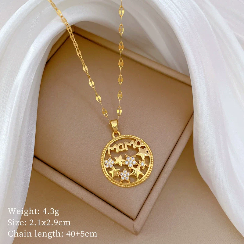 Wholesale Jewelry Stainless Steel Geometric Ring And Necklace For Women And Men - Image 6