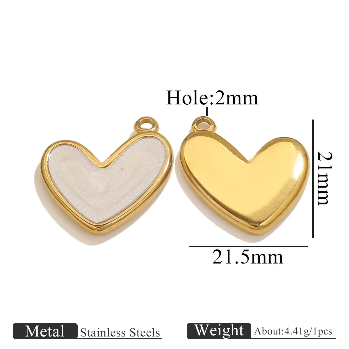 Wholesale Jewelry Stainless Steel Gold Enamel Oil Drop Love Pendant Accessories - Image 8