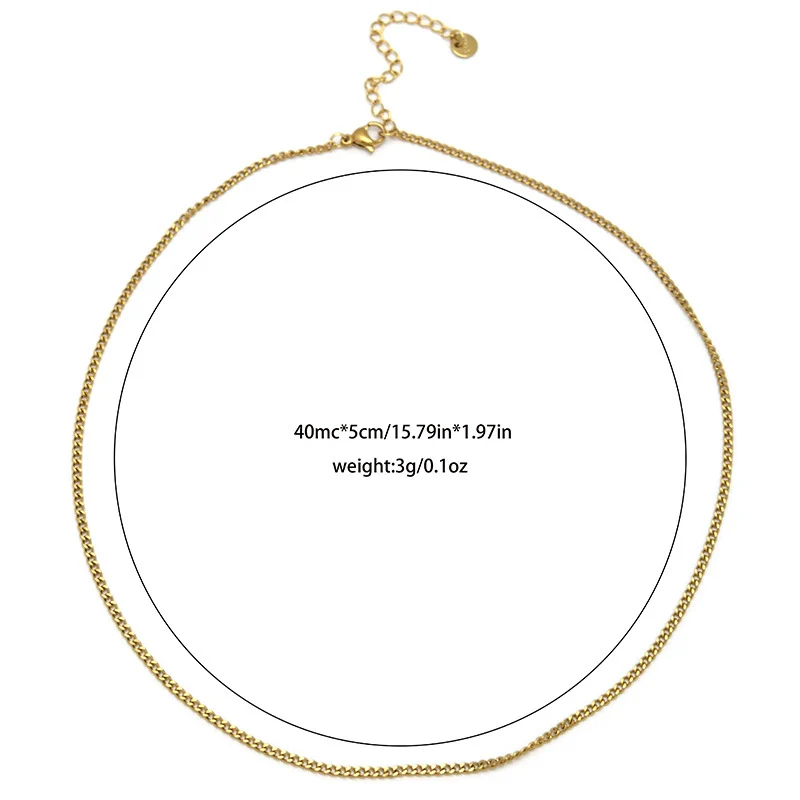 Wholesale Jewelry Stainless Steel Goldplated Geometric Star Snake Bone Chain Necklace For Women - Image 10