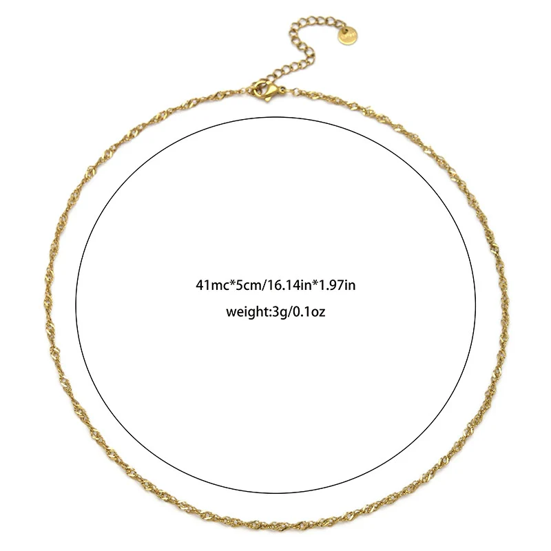 Wholesale Jewelry Stainless Steel Goldplated Geometric Star Snake Bone Chain Necklace For Women - Image 7