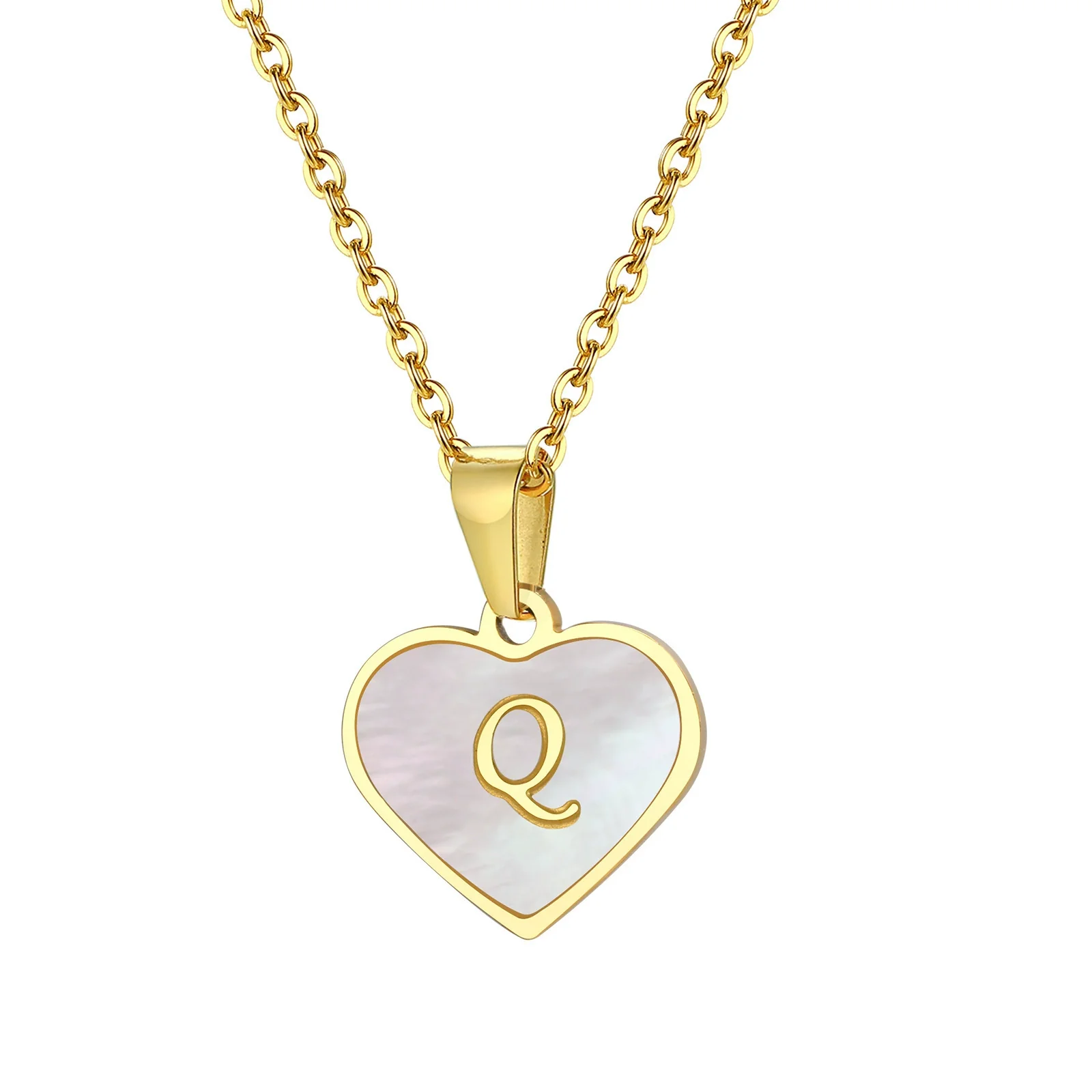 Wholesale Jewelry Stainless Steel Heart Shaped Pendant Necklace With Electroplating For Female - Image 18