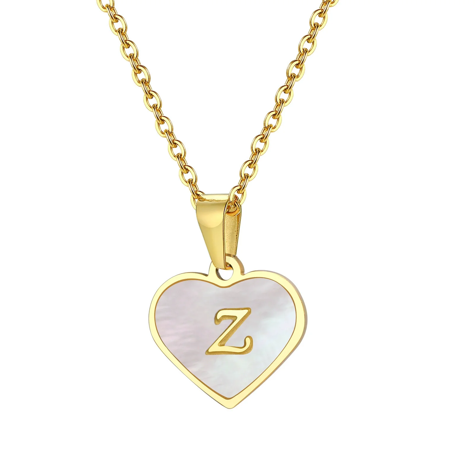 Wholesale Jewelry Stainless Steel Heart Shaped Pendant Necklace With Electroplating For Female - Image 25