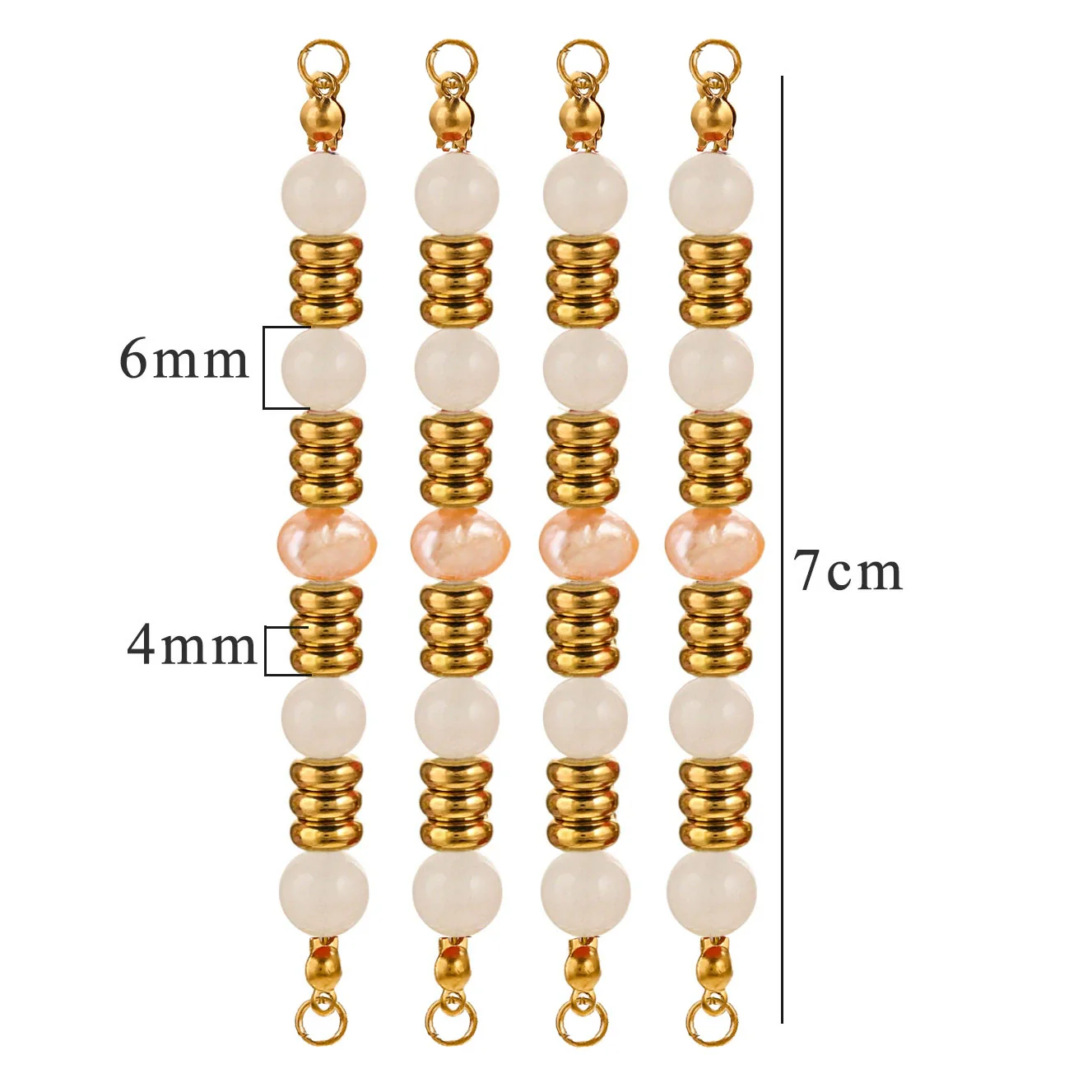Wholesale Jewelry Stainless Steel Natural Stone Pearl Retro Double Hole Round Pendant With Electroplating And Vacuum Treatment - Image 14