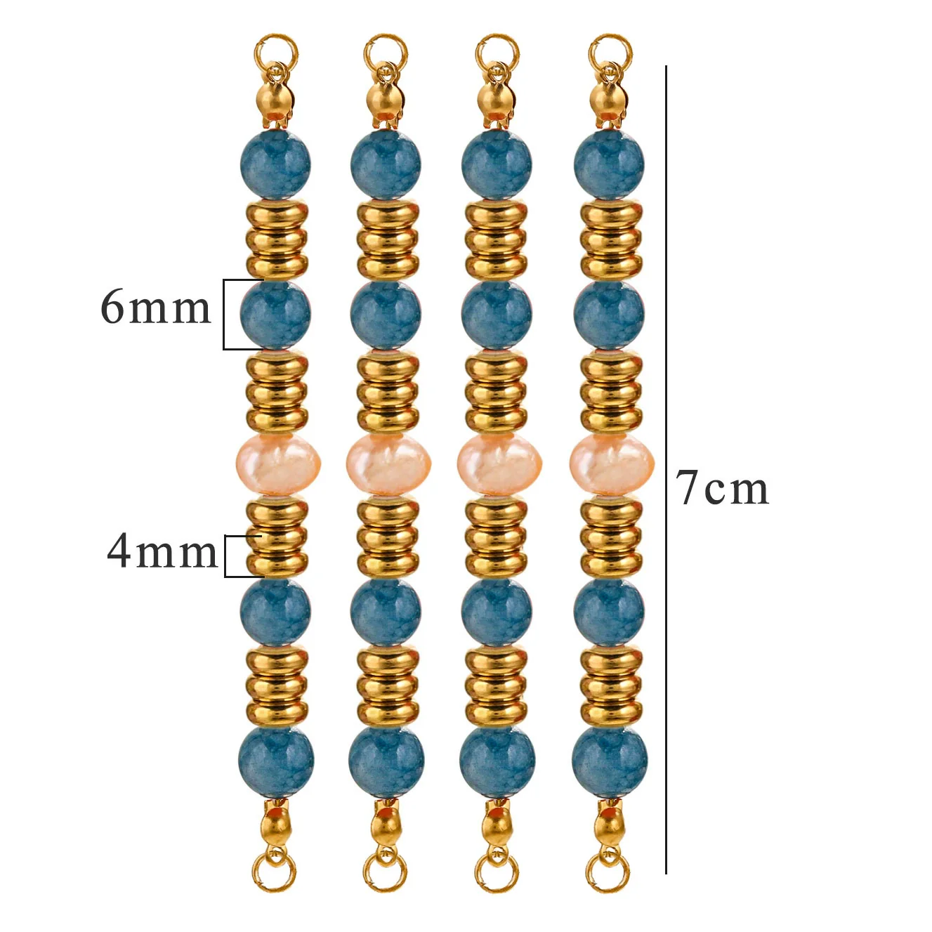 Wholesale Jewelry Stainless Steel Natural Stone Pearl Retro Double Hole Round Pendant With Electroplating And Vacuum Treatment - Image 15