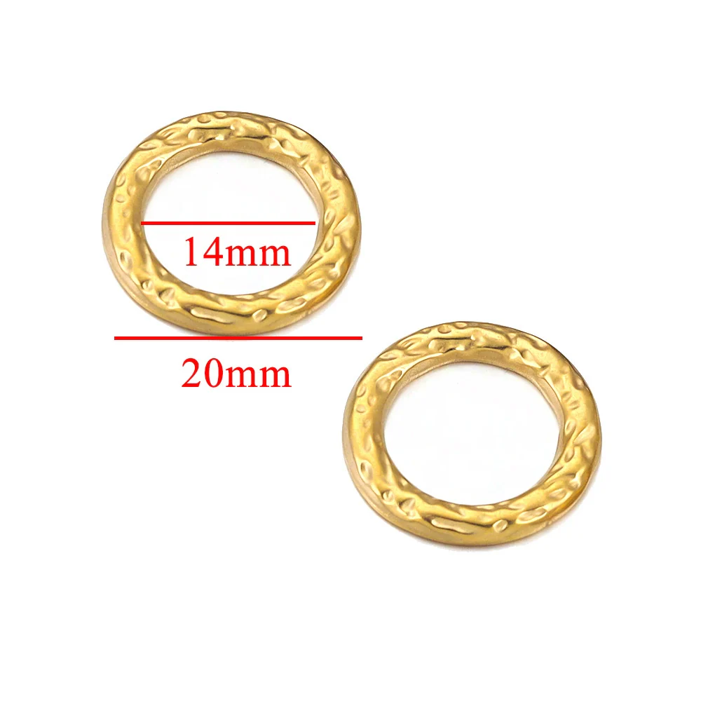 Wholesale Jewelry Stainless Steel Retro Round Ring With Eight Eyes Pattern And Titanium Steel Texture Electroplated Pendant For Earrings And Necklace - Image 11