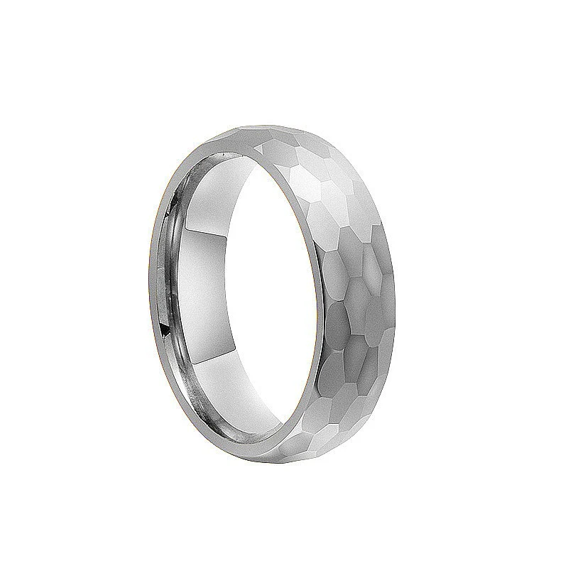 Wholesale Jewelry Stainless Steel Ring Geometric Beating Pattern Electroplated - Image 5