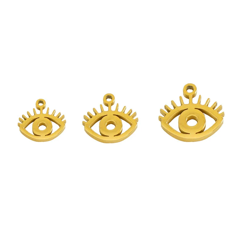 Wholesale Jewelry 316L Stainless Steel Smiley Face Pendant Necklace With 18K Gold Electroplating For Women - Image 4