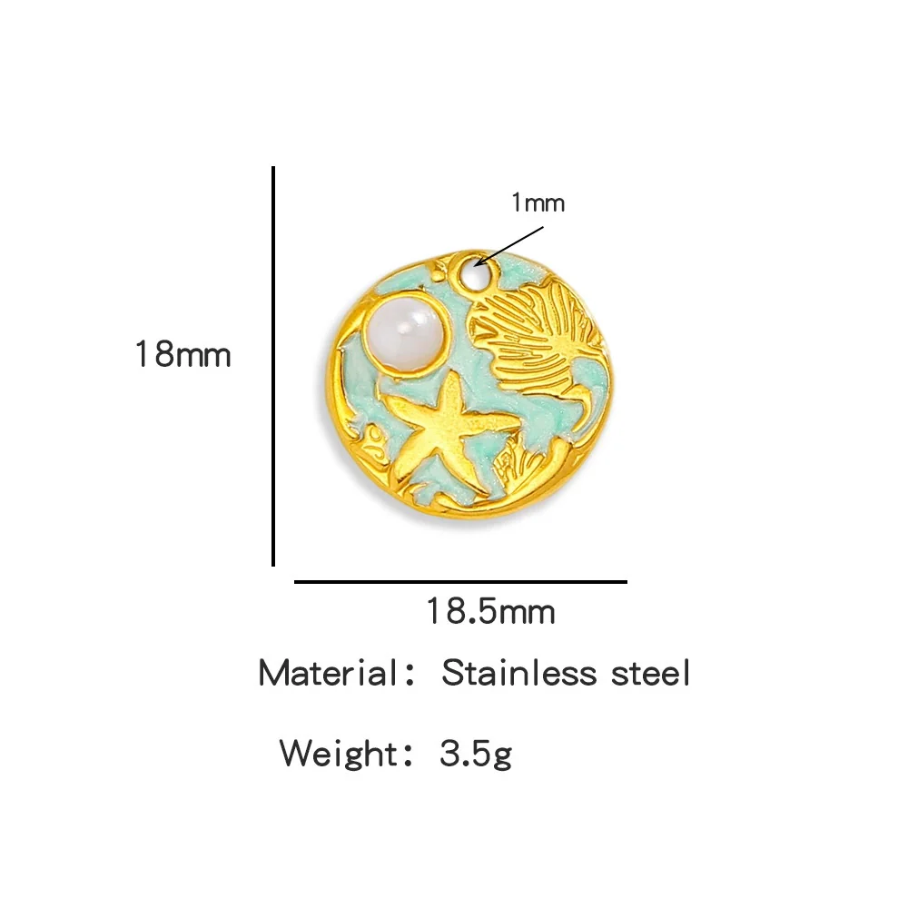 Wholesale Jewelry Stainless Steel Turtle Pendant With Dripping Oil Design For Female - Image 11