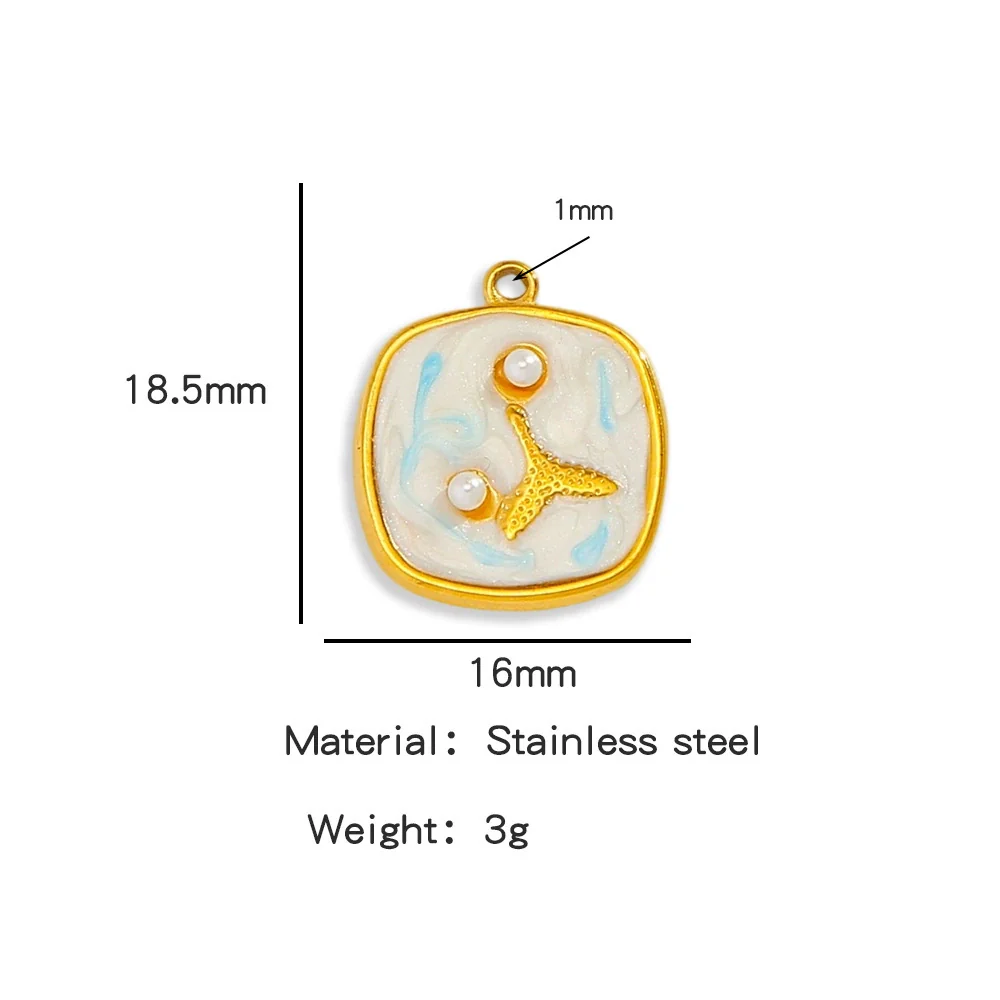 Wholesale Jewelry Stainless Steel Turtle Pendant With Dripping Oil Design For Female - Image 15