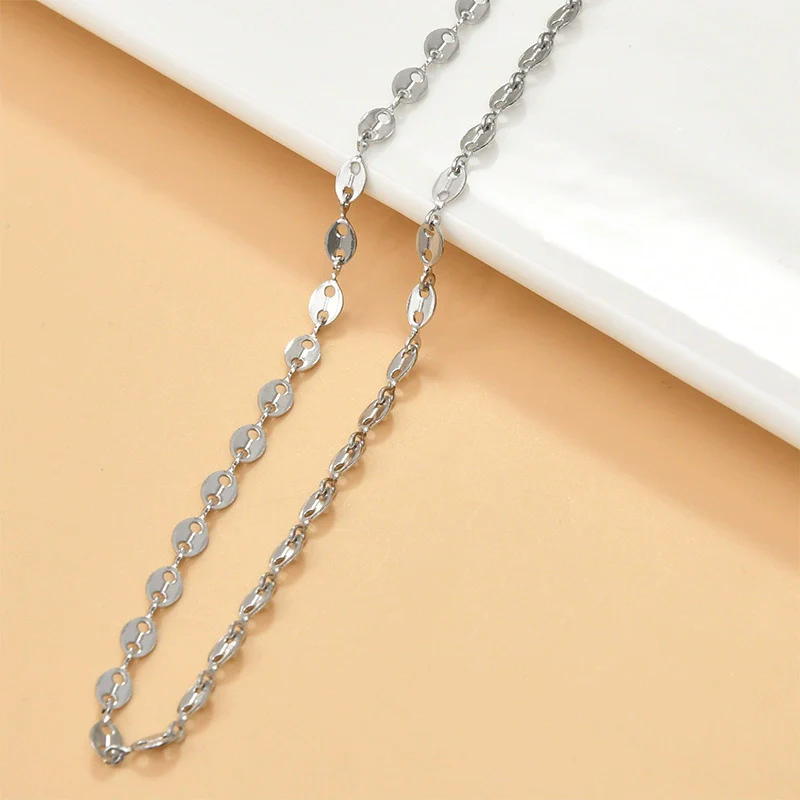 Wholesale Jewelry Stainless Steel Y2k Chain Electroplated Bracelet Necklace Accessories - Image 12