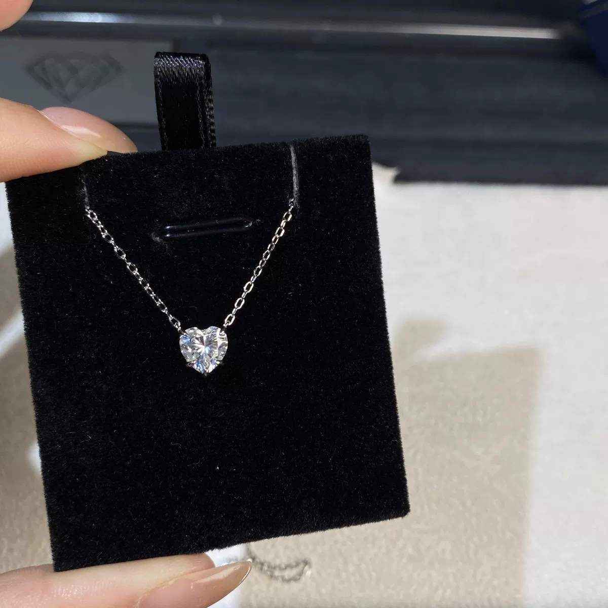 Wholesale Jewelry Sterling Silver Heart Pendant Ochain Necklace For Women Lovely Style Diamond Inlay - Image 6