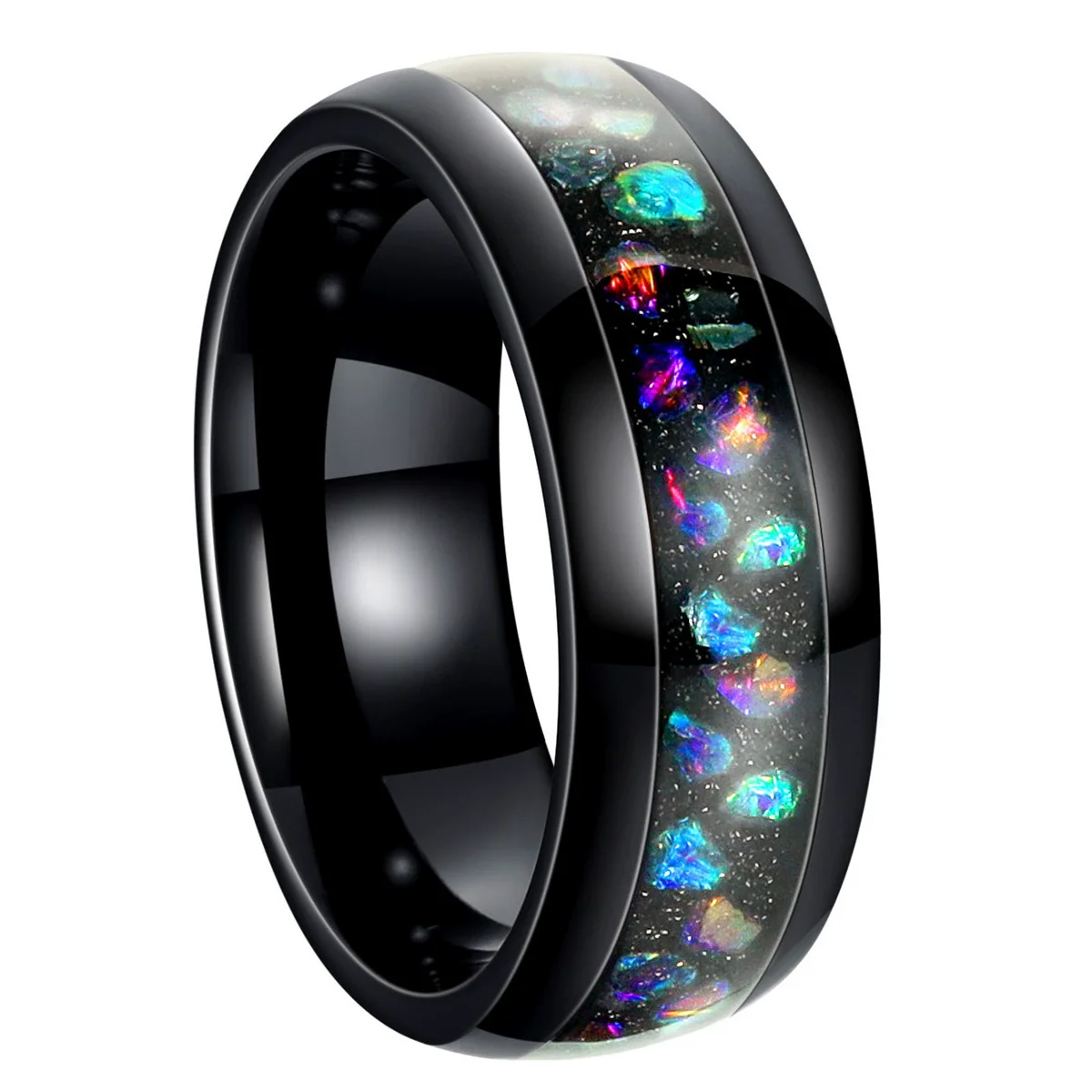 Wholesale Jewelry Titanium Steel Couple Ring Electroplated With Letters Numbers Text Pattern - Image 6