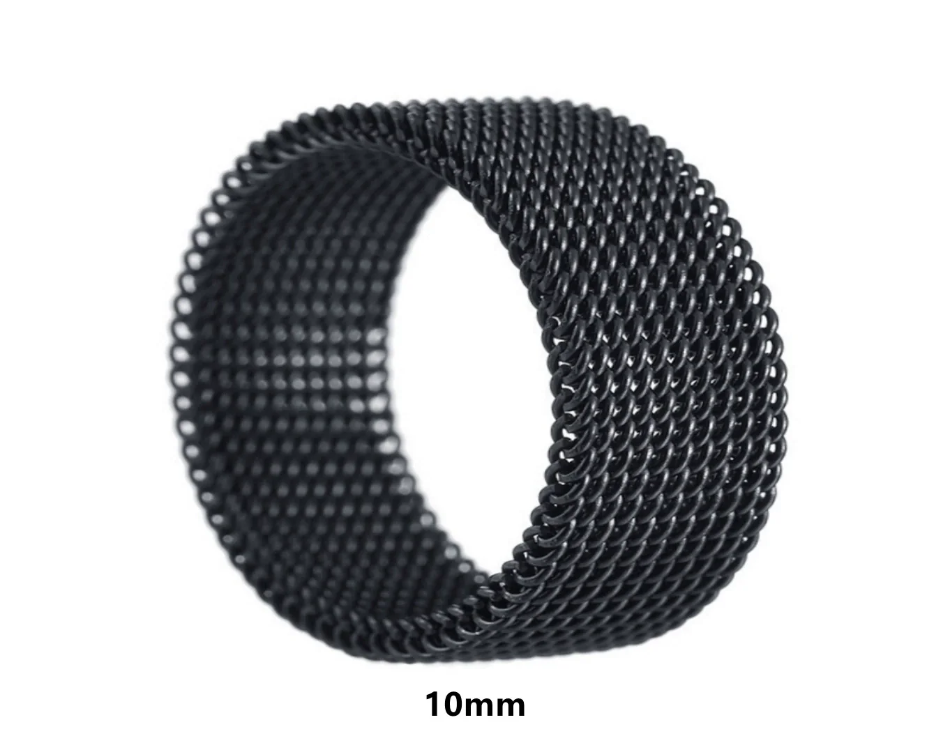 Wholesale Jewelry Titanium Steel Geometric Woven Mesh Deformation Ring Electroplated - Image 12