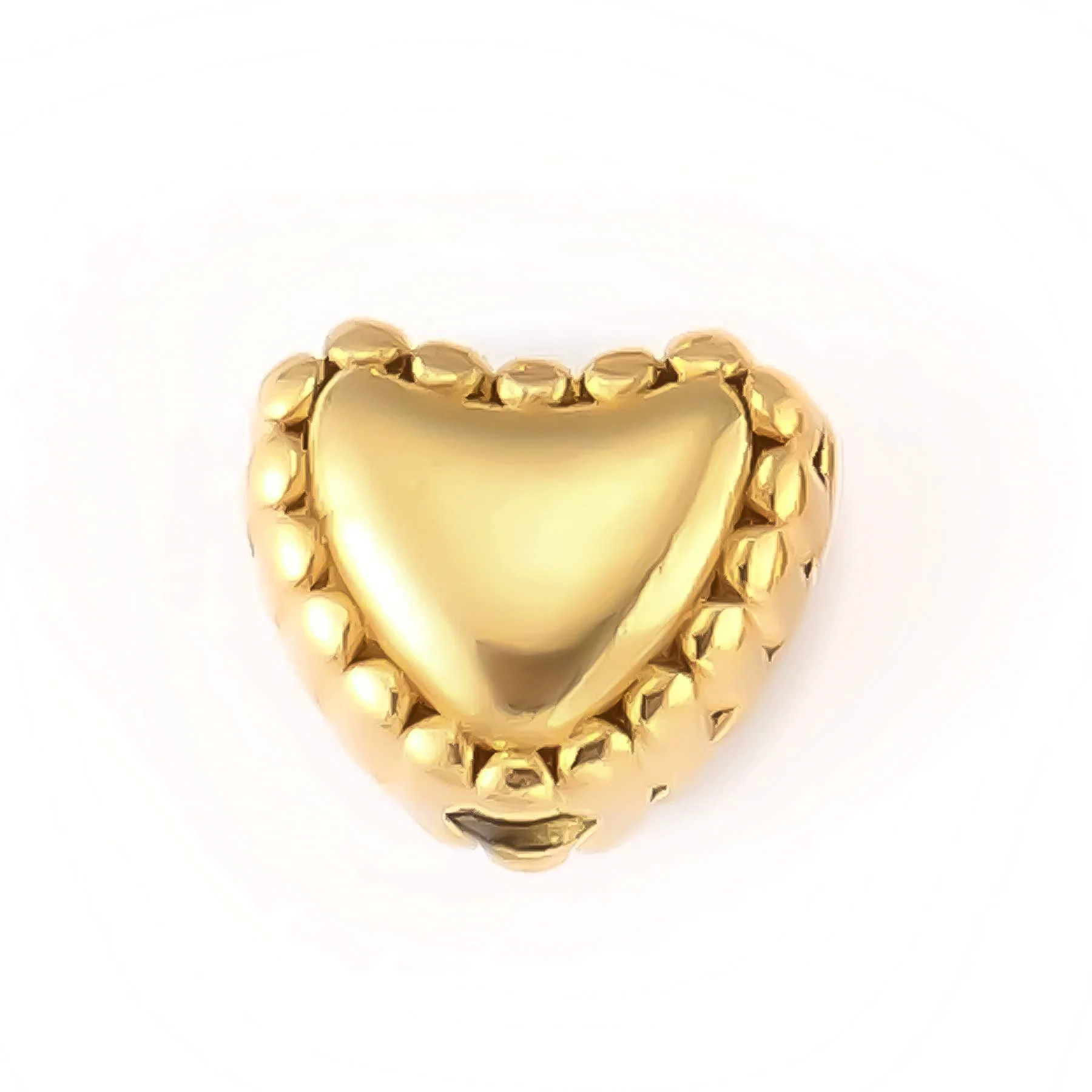 Wholesale Jewelry Titanium Steel Loose Beads Spacer Beads Love Embossed Perforated Fashion Style Drum Beads With Gold Plating - Image 8