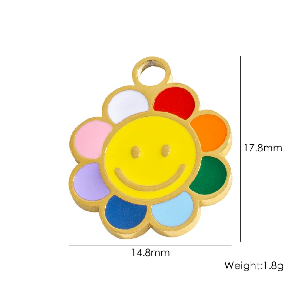 Wholesale Jewelry Titanium Steel Stainless Steel Oil Dripping Plants And Flowers Style Allmatch Jewelry Accessories - Image 20
